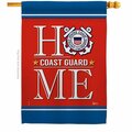 Guarderia 28 x 40 in. Coast Guard Home House Flag with Armed Forces Double-Sided Vertical Flags  Banner GU3904339